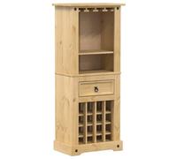 Berkfield Home Wine Rack Corona 56x35x120 cm Solid Wood Pine in Light Tan | Size: 56 x 35 x 120 cm Berkfield Home Light Tan 56 x 35 x 120 cm
