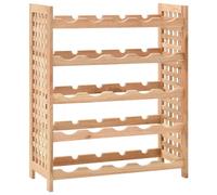 Berkfield Home Wine Rack for 25 Bottles Solid Walnut Wood 63x25x73 cm in Beige | Size: 63 x 25 x 73 cm Berkfield Home Beige 63 x 25 x 73 cm