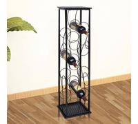 Berkfield Home Wine Rack for 8 Bottles Metal in Black Berkfield Home Black