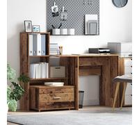 Berkfield Home with Drawer with Shelf with Storage Old wood 131.5 x 50 x 106.5 cm Engineered wood in Brown Berkfield Home Brown 131.5 x 50 x 106.5 cm