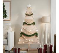 Berkfield Home Wooden Christmas Tree for Decoration 150 cm Solid Wood Pine in Brown Berkfield Home Brown