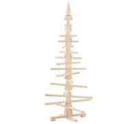 Berkfield Home Wooden Christmas Tree for Decoration 150 cm Solid Wood Pine in Light Tan Berkfield Home Light Tan