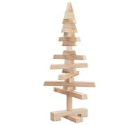 Berkfield Home Wooden Christmas Tree for Decoration 60 cm Solid Wood Pine in Tan Berkfield Home Tan