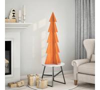 Berkfield Home Wooden Christmas Tree for Decoration Wax Brown 112 cm Solid Wood Pine Berkfield Home Brown