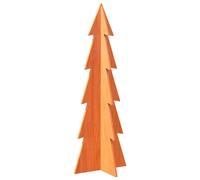 Berkfield Home Wooden Christmas Tree for Decoration Wax Brown 112 cm Solid Wood Pine Berkfield Home Brown