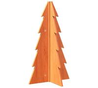 Berkfield Home Wooden Christmas Tree for Decoration Wax Brown 69.5 cm Solid Wood Pine Berkfield Home Brown