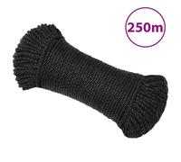 Berkfield Home Work Rope Black 3 mm 250 m Polypropylene Berkfield Home Black