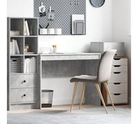 Berkfield Home Writing Desk Concrete grey Particle board with concrete grey finish Berkfield Home Grey