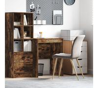 Berkfield Home Writing Desk Smoked Oak Engineered Wood 60 x 50 x 76 cm in Brown Berkfield Home Brown 60 x 50 x 76 cm