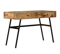 Berkfield Home Writing Desk with Drawers Solid Mango Wood 110x50x76 cm in Brown | Size: 110 x 50 x 76 cm Berkfield Home Brown 110 x 50 x 76 cm