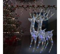 Berkfield Home XXL Acrylic Christmas Reindeers 250 LED 2 pcs 180 cm Multicolour Berkfield Home Multicolor