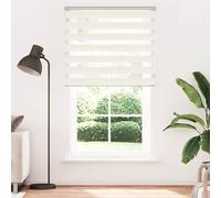 Berkfield Home Zebra Blind Marble Beige 125x200 cm Fabric Width 120.9 cm Polyester Berkfield Home Beige 125x200 cm