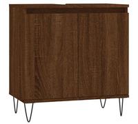 Berkfield Industrial Bathroom Cabinet Brown Oak 58X33X60 Cm Engineered Wood