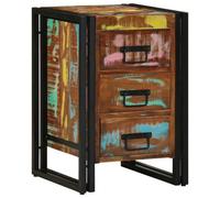 Berkfield Industrial Bedside Cabinet - Multicolour, 40X35X50 Cm, Solid Wood, Reclaimed
