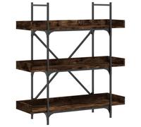 Berkfield Industrial Bookcase 3-Tier Smoked Oak 100X33X108.5 Cm Engineered Wood