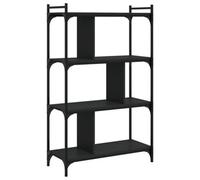 Berkfield Industrial Bookcase 4-Tier Black 76X32X123 Cm Engineered Wood