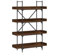 Berkfield Industrial Bookcase 4-Tier Brown Oak 100X33X145.5 Cm Engineered Wood