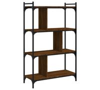 Berkfield Industrial Bookcase 4-Tier Brown Oak 76X32X123 Cm Engineered Wood