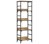 Berkfield Industrial Bookshelf Artisan Oak 50X33X153 Cm Engineered Wood