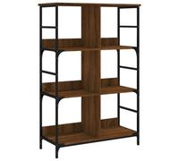 Berkfield Industrial Bookshelf Brown Oak 78.5X33X117.5 Cm Engineered Wood