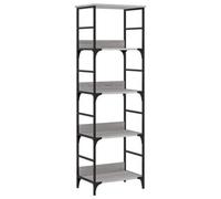 Berkfield Industrial Bookshelf Grey Sonoma 50X33X153 Cm Engineered Wood