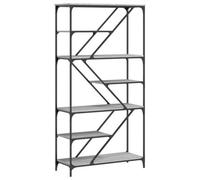 Berkfield Industrial Bookshelf Grey Sonoma 91X36X176 Cm Engineered Wood And Steel