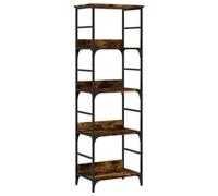 Berkfield Industrial Bookshelf Smoked Oak 50X33X153 Cm Engineered Wood