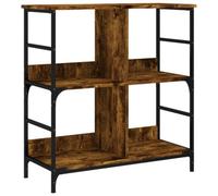 Berkfield Industrial Bookshelf Smoked Oak 78.5X33X82 Cm Engineered Wood