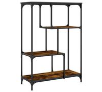 Berkfield Industrial Bookshelf Smoked Oak 81X36X115 Cm Engineered Wood And Steel