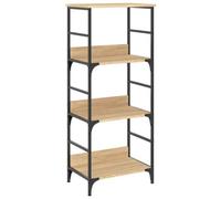 Berkfield Industrial Bookshelf Sonoma Oak 50X33X117.5 Cm Engineered Wood