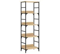 Berkfield Industrial Bookshelf Sonoma Oak 50X33X153 Cm Engineered Wood