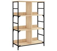 Berkfield Industrial Bookshelf Sonoma Oak 78.5X33X117.5 Cm Engineered Wood