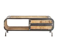 Berkfield Industrial Coffee Table 100X50X35 Cm Solid Mango Wood