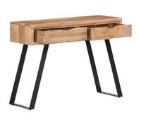Berkfield Industrial Console Table 100X35X76 Cm Solid Acacia Wood With Live Edges
