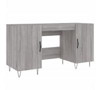 Berkfield Industrial Desk Grey Sonoma 140X50X75 Cm Engineered Wood
