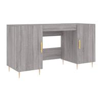 Berkfield Industrial Desk Grey Sonoma 140X50X75 Cm Engineered Wood