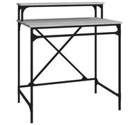 Berkfield Industrial Desk Grey Sonoma 80X50X90 Cm Engineered Wood And Iron