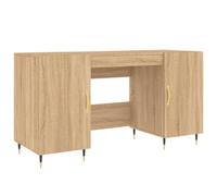 Berkfield Industrial Desk Sonoma Oak 140X50X75 Cm Engineered Wood
