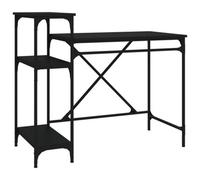 Berkfield Industrial Desk With Shelves Black 105X50X90 Cm Engineered Wood&iron