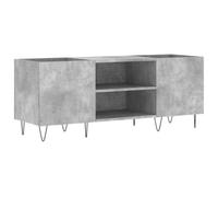 Berkfield Industrial Record Cabinet Concrete Grey 121X38X48 Cm Engineered Wood