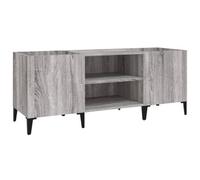 Berkfield Industrial Record Cabinet Grey Sonoma 121X38X48 Cm Engineered Wood
