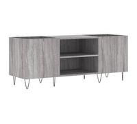 Berkfield Industrial Record Cabinet Grey Sonoma 121X38X48 Cm Engineered Wood