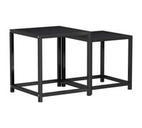 Berkfield Industrial Tea Tables 2 Pcs Mdf Black