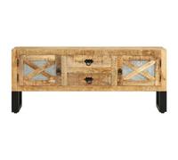 Berkfield Industrial Tv Cabinet 110X30X45 Cm Rough Mango Wood