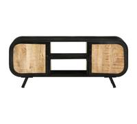 Berkfield Industrial Tv Cabinet 110X30X45 Cm Rough Mango Wood