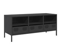 Berkfield Industrial Tv Cabinet Black 101.5X39X43.5 Cm Cold-Rolled Steel