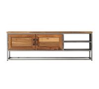 Berkfield Industrial Tv Cabinet Recycled Teak And Steel 120X30X40 Cm