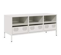 Berkfield Industrial Tv Cabinet White 101.5X39X43.5 Cm Cold-Rolled Steel