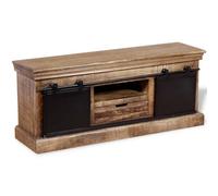 Berkfield Industrial Tv Cabinet With 2 Sliding Doors Solid Mango Wood 110X30X45 Cm