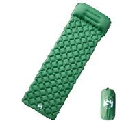 Berkfield Inflating Camping Mattress With Pillow 1-Person Green